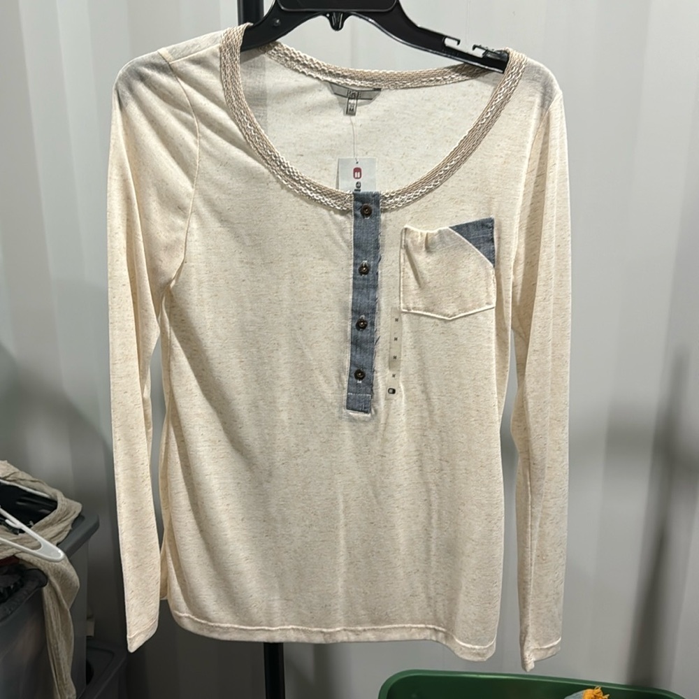 BKE pocket Henley long sleeve